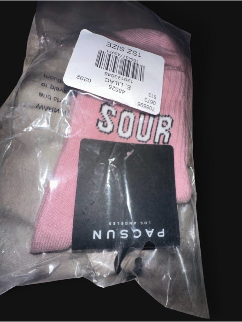 PacSun Pink 'SOUR' Crew Socks
